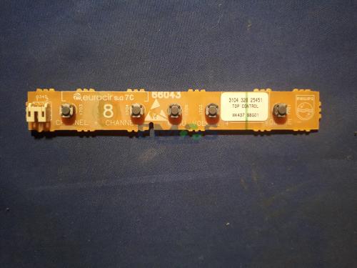 3104 328 25451 BUTTON UNIT FOR PHILIPS 37PF9946/12